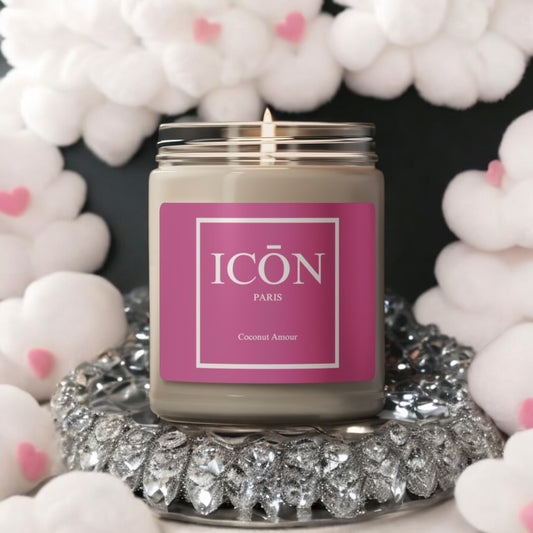 ICŌN Coconut Amour Organic Soy Aromatherapy Candle